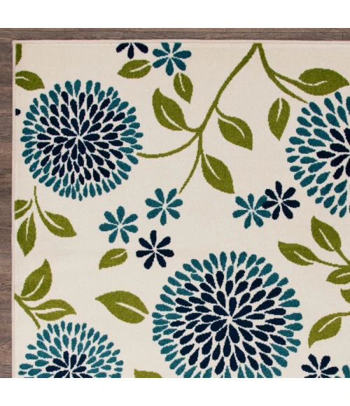 Loomaknoti Tecopa Tenavon Blue/White ETR17BWH60 6 ft. 7” X 9 ft. 2” Rectangle Rug