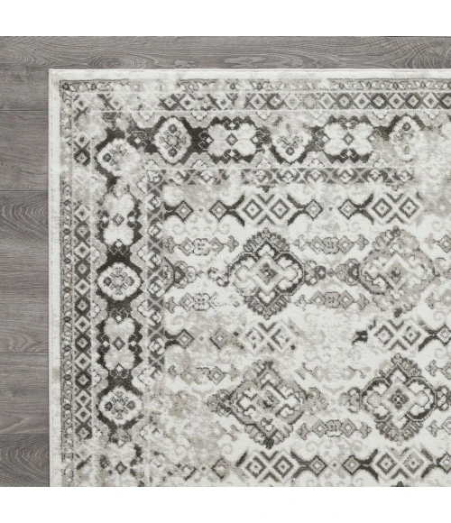 Loomaknoti Rhane Almurz Gray/Cream ER013 2 ft.  X 3 ft.  Rectangle Rug