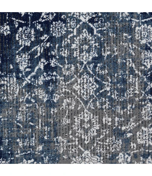Loomaknoti Aysal Alazah Blue/Cream EAY001 3 ft. 3 in. X 5 ft. 3 in. Rectangle Rug