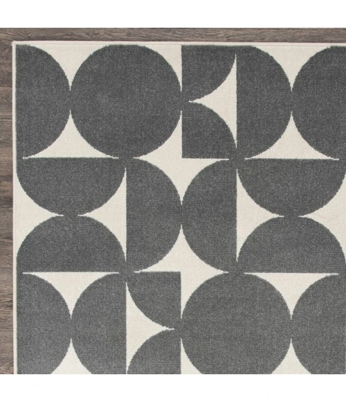 Loomaknoti Tecopa Sevella Gray/White ETR07GRW08 2 ft.  X 3 ft.  Rectangle Rug