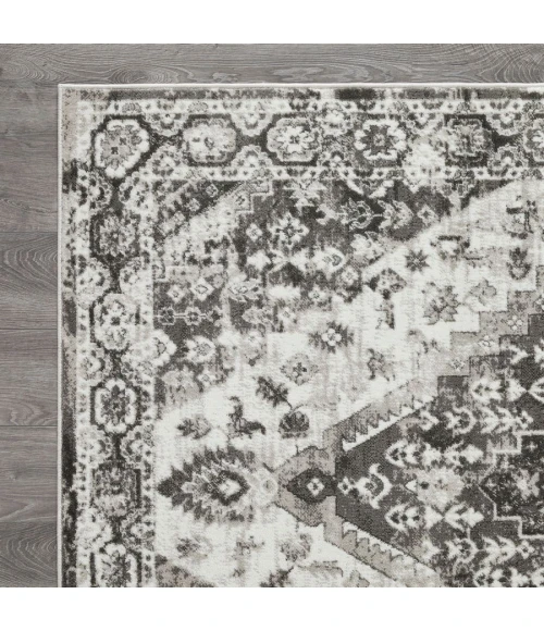 Loomaknoti Rhane Adleigh Cream/Gray ER012 5 ft. 3” X 7 ft. 3” Rectangle Rug