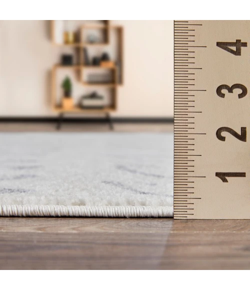 Loomaknoti Kissandrah Barzenski Cream/Gray EKI007 9 ft. 10 in. X 12 ft. 10 in. Rectangle Rug