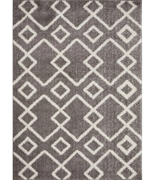 Loomaknoti Vemoa Adeta Gray/Cream EV001 6 ft. 7” X 9 ft. 2” Rectangle Rug