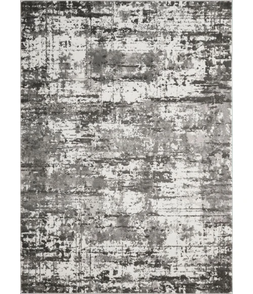 Loomaknoti Rhane Vailin Gray/Cream ER001 7 ft. 10 in. X 9 ft. 10 in. Rectangle Rug