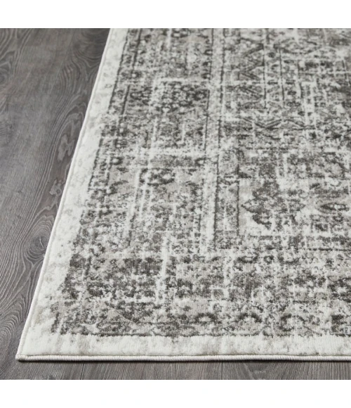 Loomaknoti Rhane Andallie Gray/Cream ER016 3 ft. 3” X 5 ft. 3” Rectangle Rug