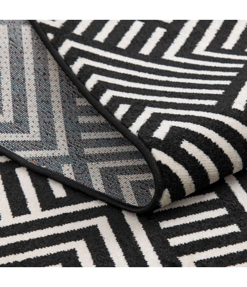 Loomaknoti Tecopa Trenten Black/White ETR12BLW20 3 ft. 3” X 5 ft. 3” Rectangle Rug