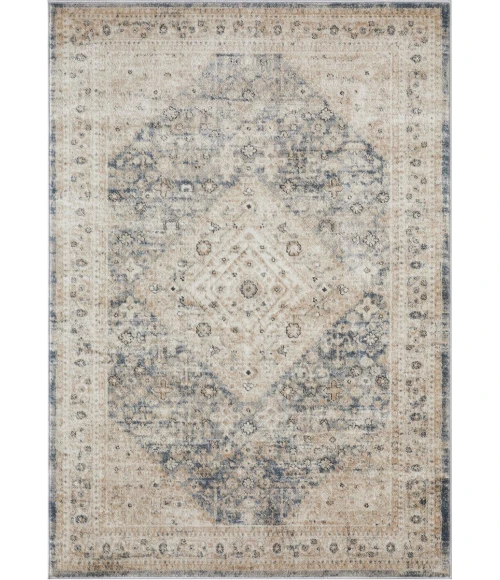 Loomaknoti Kehleigh Abagail Blue/Cream EK002 7 ft. 10 in. X 9 ft. 10 in. Rectangle Rug