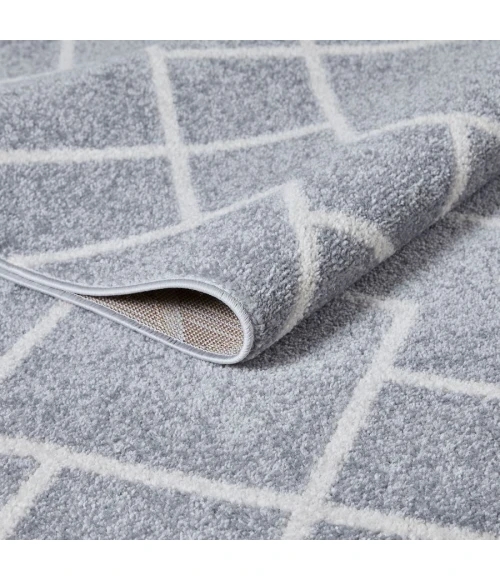 Loomaknoti Kissandrah Bleyana Gray/Cream EKI004 4 ft. X 6 ft. Rectangle Rug