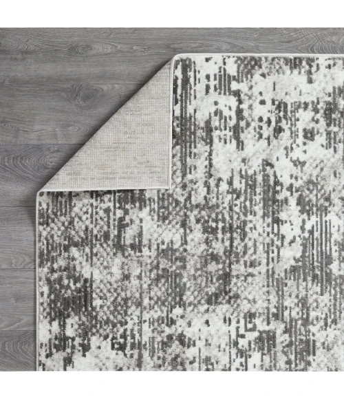 Loomaknoti Rhane Afrey Gray/Cream ER008 7 ft. 10 in. X 9 ft. 10 in. Rectangle Rug