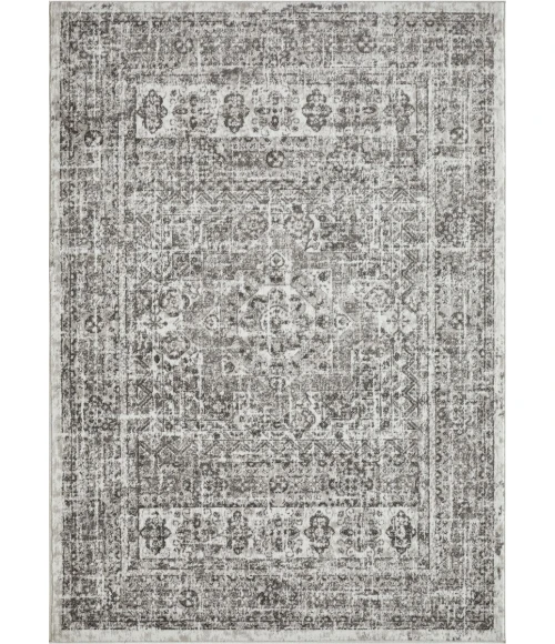 Loomaknoti Rhane Andallie Gray/Cream ER016 3 ft. 3” X 5 ft. 3” Rectangle Rug