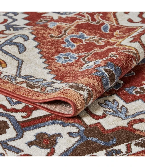 Loomaknoti Alsbrooke Zailorn Orange/Red EA006 9 ft. 10 in. X 12 ft. 10 in. Rectangle Rug
