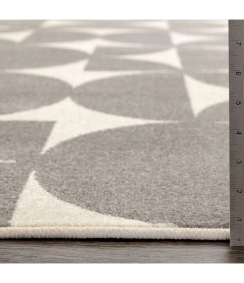 Loomaknoti Tecopa Sevella Gray/White ETR07GRW08 2 ft.  X 3 ft.  Rectangle Rug