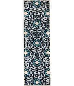Loomaknoti Tecopa Ferley Blue/White ETR04BWH12 2 ft. X 6 ft. 7 in. Rectangle Rug