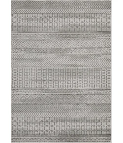 Loomaknoti Breyleigh Canderz Cream/Gray EB008 5 ft. 3 in. X 7 ft. 3 in. Rectangle Rug