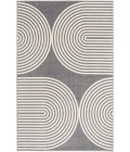 Loomaknoti Tecopa Milburm Gray/White ETR05GRW60 6 ft. 7” X 9 ft. 2” Rectangle Rug
