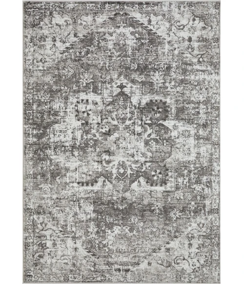 Loomaknoti Rhane Alemern Gray/Cream ER019 3 ft. 3” X 5 ft. 3” Rectangle Rug