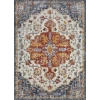 Loomaknoti Alsbrooke Kapirah Cream/Blue EA008 6 ft. 7 in. X 9 ft. 2 in. Rectangle Rug