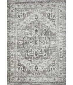 Loomaknoti Rhane Alvner Cream/Gray ER018 5 ft. 3 in. X 7 ft. 3 in. Rectangle Rug
