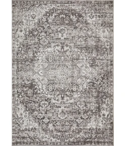 Loomaknoti Rhane Valeina Gray/Cream ER004 5 ft. 3 in. X 7 ft. 3 in. Rectangle Rug