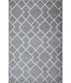 Loomaknoti Kissandrah Bleyana Gray/Cream EKI004 4 ft. X 6 ft. Rectangle Rug
