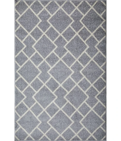 Loomaknoti Kissandrah Bleyana Gray/Cream EKI004 4 ft. X 6 ft. Rectangle Rug