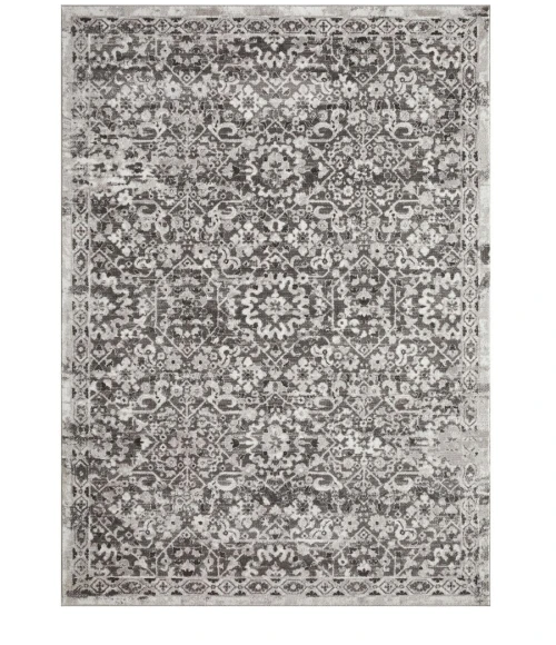 Loomaknoti Rhane Alreka Gray/Cream ER022 7 ft. 10 in. X 9 ft. 10 in. Rectangle Rug
