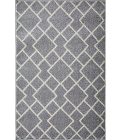 Loomaknoti Kissandrah Bleyana Gray/Cream EKI004 3 ft. 3 in. X 5 ft. 3 in. Rectangle Rug