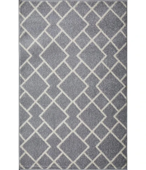 Loomaknoti Kissandrah Bleyana Gray/Cream EKI004 3 ft. 3 in. X 5 ft. 3 in. Rectangle Rug