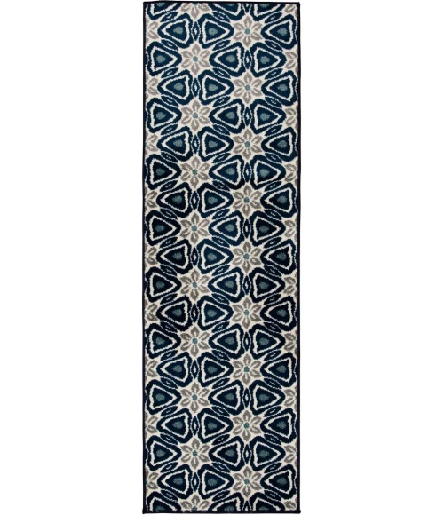 Loomaknoti Tecopa Kerin Blue/White ETR02BWH12 2 ft.  X 6 ft. 7” Rectangle Rug