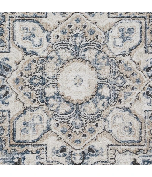 Loomaknoti Kehleigh Avalie Blue/Cream EK017 2 ft. X 3 ft. Rectangle Rug