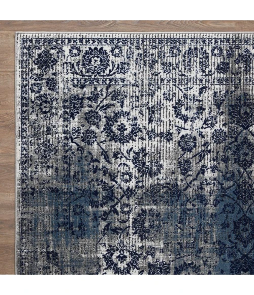 Loomaknoti Aysal Alazah Gray/Cream EAY001 3 ft. 3 in. X 5 ft. 3 in. Rectangle Rug