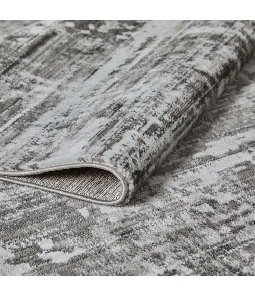 Loomaknoti Rhane Akason Gray/Cream ER009 7 ft. 10 in. X 9 ft. 10 in. Rectangle Rug