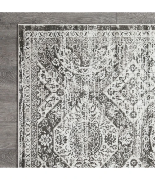 Loomaknoti Rhane Alvezi Gray/Cream ER017 5 ft. 3” X 7 ft. 3” Rectangle Rug