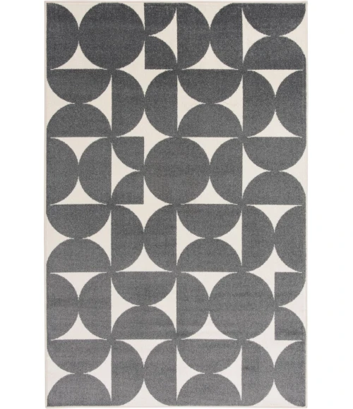 Loomaknoti Tecopa Sevella Gray/White ETR07GRW60 6 ft. 7” X 9 ft. 2” Rectangle Rug