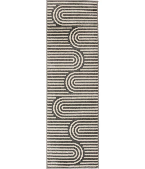 Loomaknoti Tecopa Sedvick Gray/White ETR06GRW12 2 ft.  X 6 ft. 7” Rectangle Rug