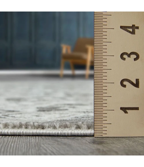 Loomaknoti Rhane Alreka Cream/Gray ER022 2 ft.  X 6 ft. 7” Rectangle Rug