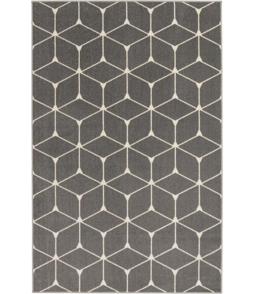Loomaknoti Tecopa Shamid Gray/White ETR09GRW85 9 ft. 10 in. X 12 ft. 10 in. Rectangle Rug