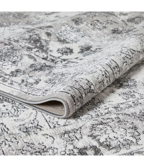 Loomaknoti Aysal Alazah Cream/Gray EAY001 4 ft. X 6 ft. Rectangle Rug