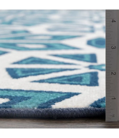 Loomaknoti Tecopa Vensley Blue/White ETR14BWH85 9 ft. 10 in. X 12 ft. 10 in. Rectangle Rug
