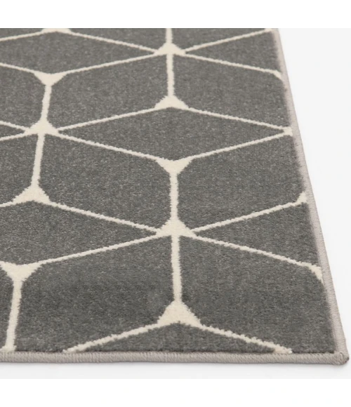 Loomaknoti Tecopa Shamid Gray/White ETR09GRW85 9 ft. 10 in. X 12 ft. 10 in. Rectangle Rug