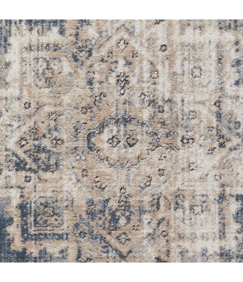 Loomaknoti Kehleigh Alarik Blue/Cream EK005 7 ft. 10 in. X 9 ft. 10 in. Rectangle Rug