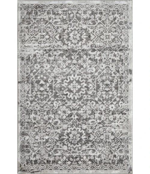 Loomaknoti Rhane Alreka Gray/Cream ER022 4 ft.  X 6 ft.  Rectangle Rug
