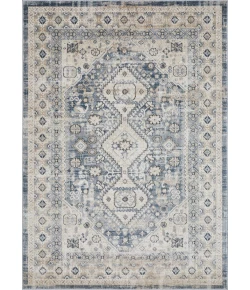 Loomaknoti Kehleigh Awester Blue/Cream EK018 7 ft. 10 in. X 9 ft. 10 in. Rectangle Rug