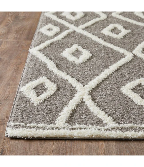 Loomaknoti Vemoa Avonako Gray/Cream EV003 2 ft.  X 6 ft. 7” Rectangle Rug
