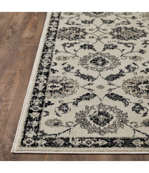 Loomaknoti Celena Ashbil Cream/Blue EC005 5 ft. 3 in. X 7 ft. 3 in. Rectangle Rug