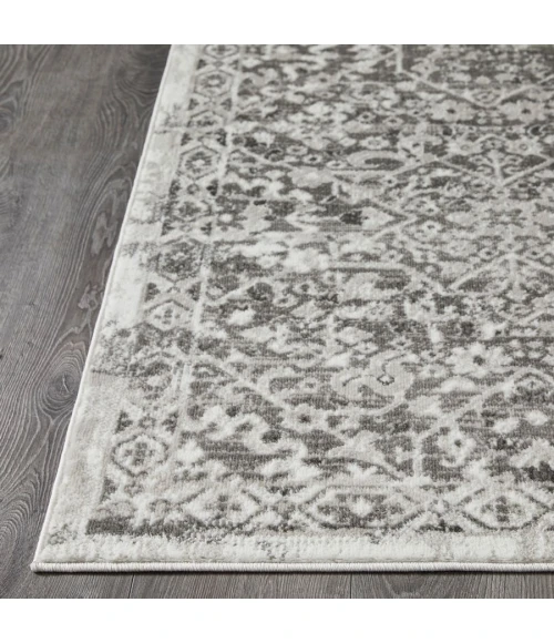 Loomaknoti Rhane Alreka Cream/Gray ER022 2 ft.  X 6 ft. 7” Rectangle Rug