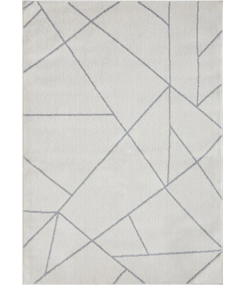 Loomaknoti Kissandrah Bixelm Cream/Gray EKI002 3 ft. 3 in. X 5 ft. 3 in. Rectangle Rug