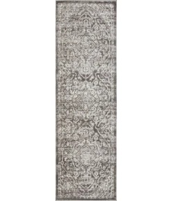 Loomaknoti Rhane Valeina Gray/Cream ER004 2 ft. X 6 ft. 7 in. Rectangle Rug