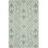Loomaknoti Breyleigh Calitrah Cream/Green EB005 3 ft. X 5 ft. Rectangle Rug