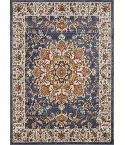 Loomaknoti Alsbrooke Amrenta Blue/Cream EA001 6 ft. 7 in. X 9 ft. 2 in. Rectangle Rug